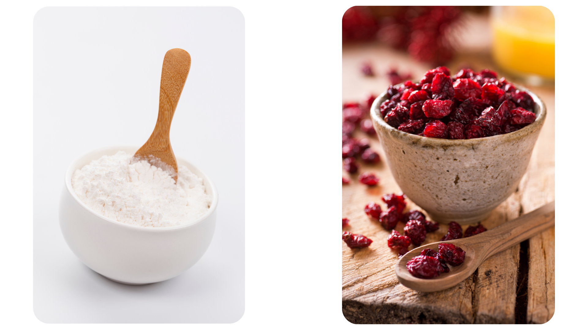 poudre de riz et cranberry